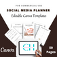 Editable Social Media Planner Templates in Canva | Commercial Use