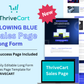 Glowing Blue Sales Page Template in ThriveCart