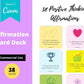 Positive Thinking Card Deck | Editable 38 Card Deck in Canva | Commercial Use