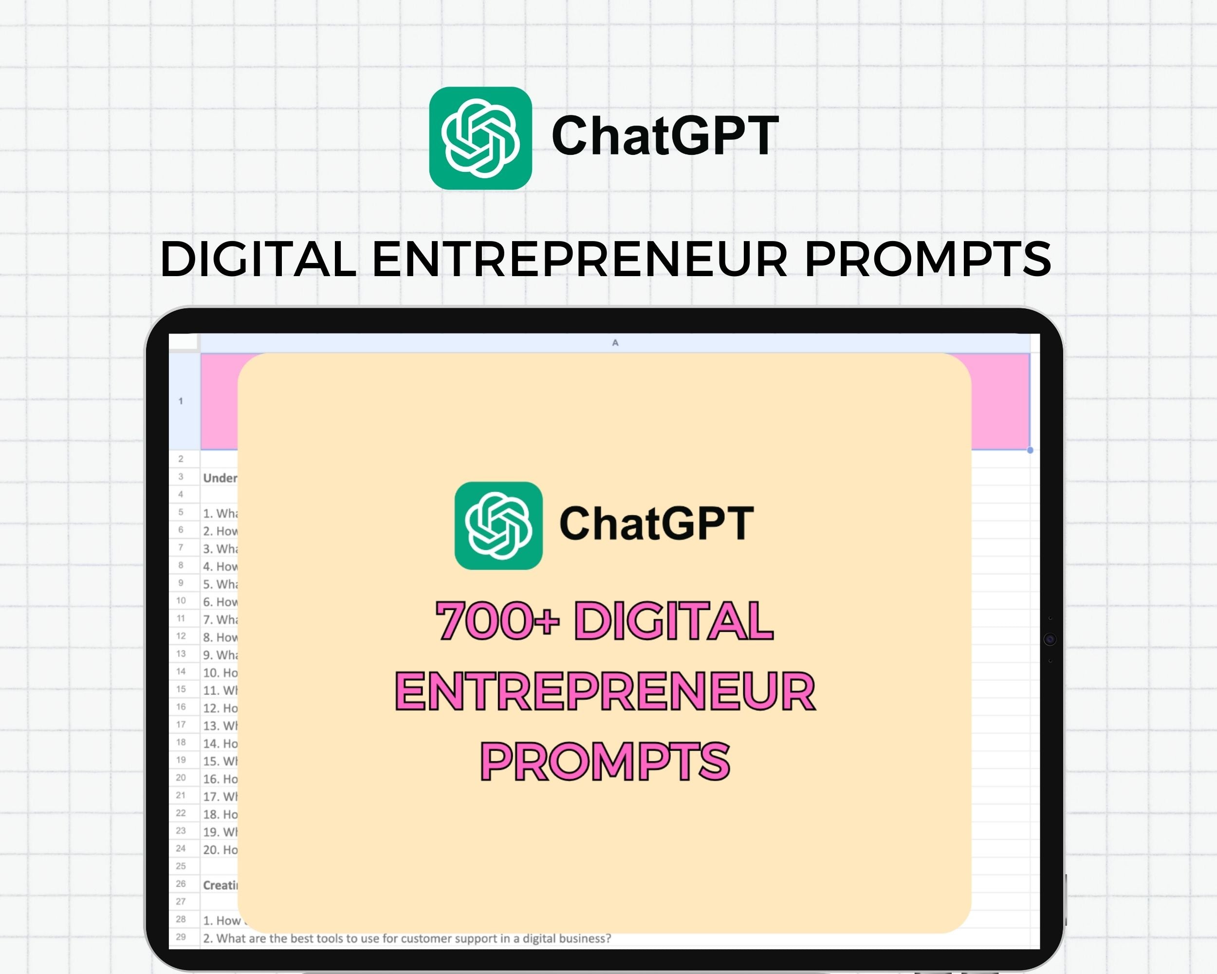 700+ Digital Entrepreneurs GPT Prompts
