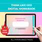 Think Like CEO Digital Workbook | Hyperlinked PDF | Suitable with Goodness & Notability