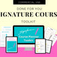 Signature Course Planner | Course Creation & Promotion Slide Deck | Idea to Launch Signature Course Bundle