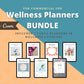 BUNDLE of 7 Wellness Planners in Canva | Customizable | Editable | Commercial Use | Health and Wellness Templates