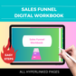 Sales Funnel Digital Workbook | Evergreen Funnel Planner | Hyperlinked PDF | Suitable with Goodnes & Notability