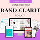 Brand Clarity Workbook | Brand Board Template | Branding Kit | Logo Design | DFY Branding Formula Ebook