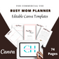 Editable Busy Mom Planner in Canva | Canva Template Pack | Commercial Use