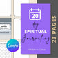 20 Day Spiritual Journaling | Editable Canva Template A4 Size