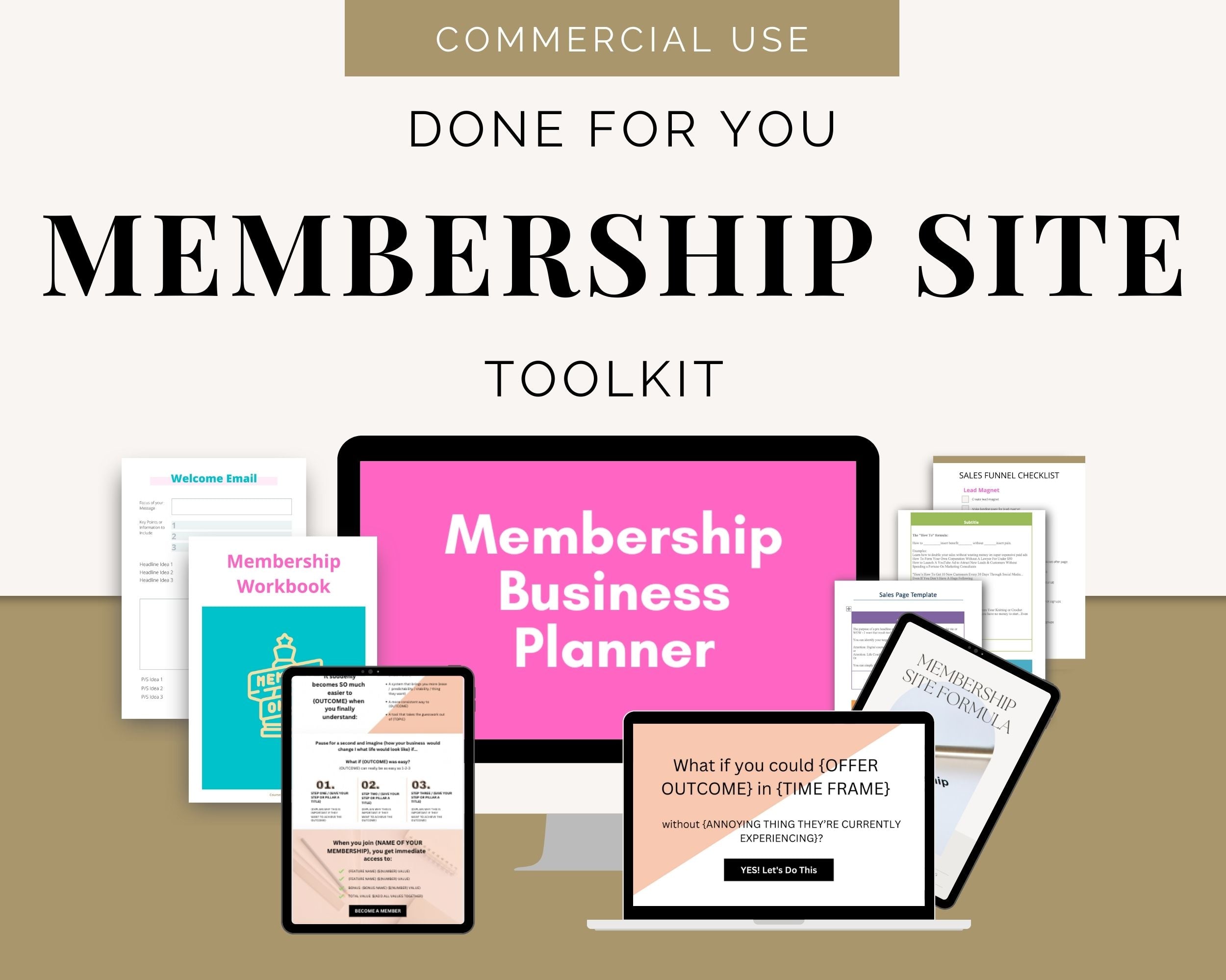 Membership Toolkit Courses | Business Planner | Membership Sales Copy Email Series