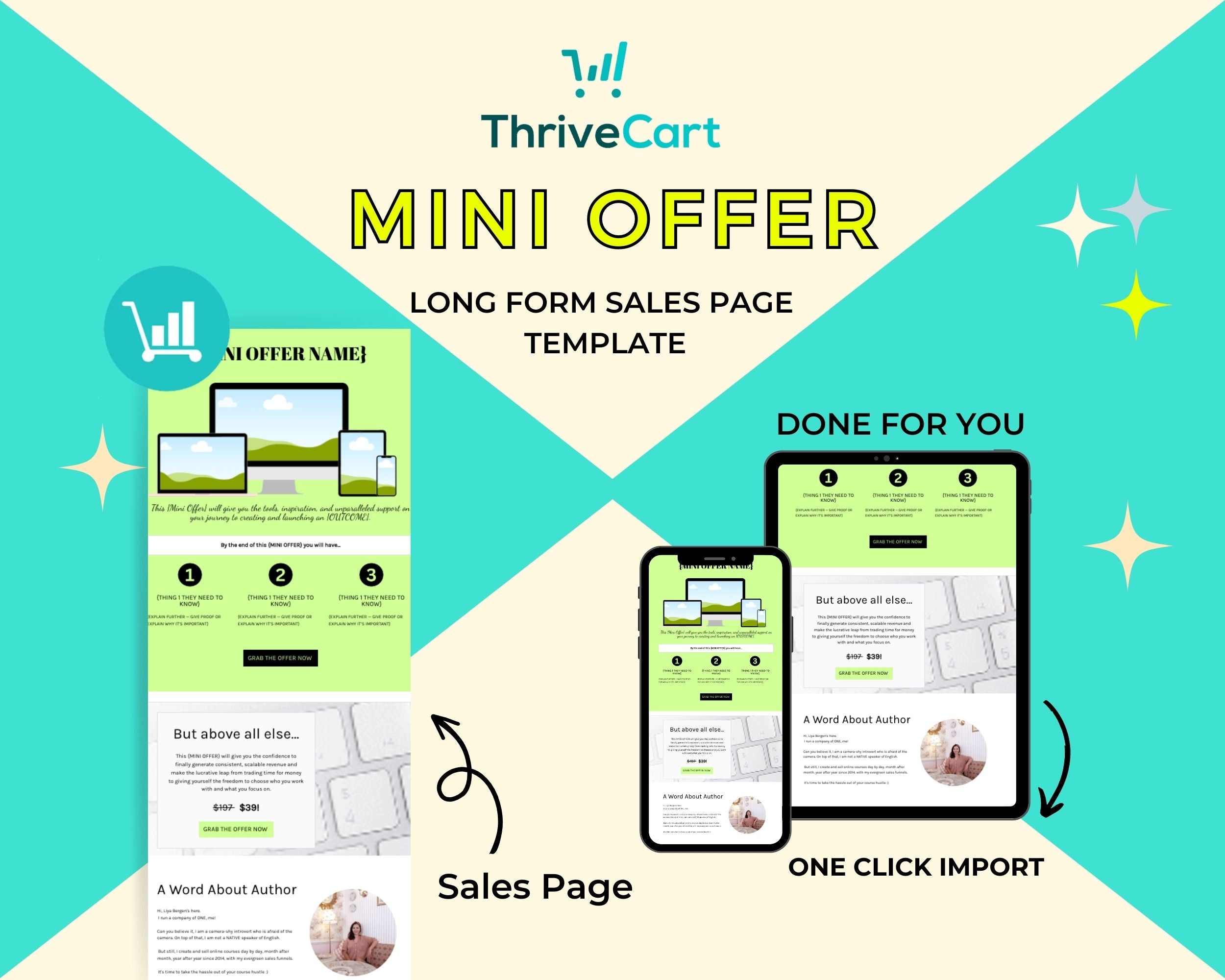 Mini Offer Sales Page Template in ThriveCart
