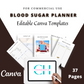 Blood Sugar Planner | Canva Template Pack | Blood Sugar Journal Template | Commercial Use