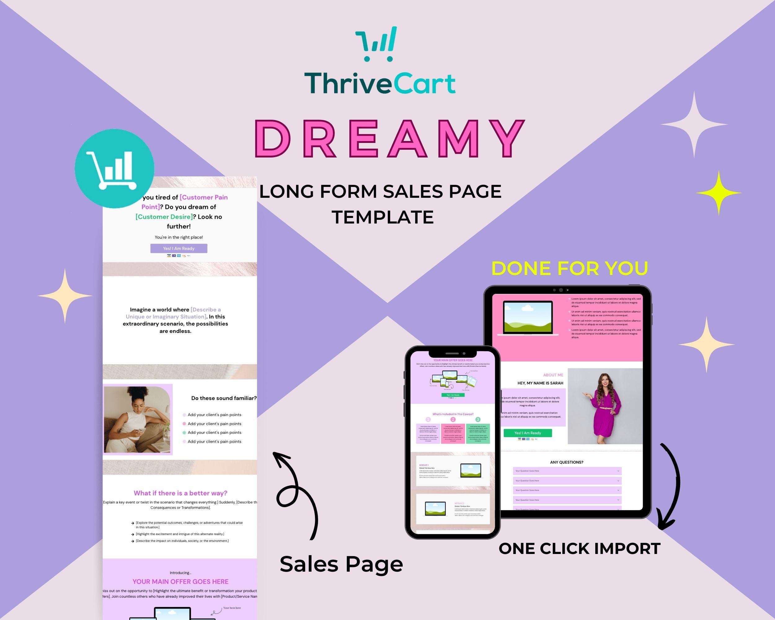 Dreamy Sales Page Template in ThriveCart