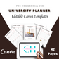 Editable University Planner in Canva | Commercial Use