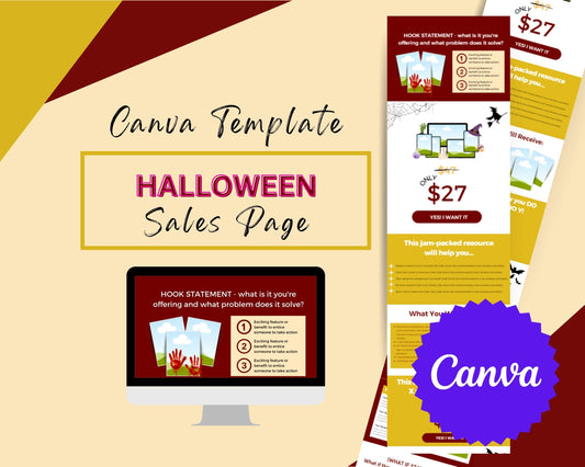 Halloween Sales Page Template
