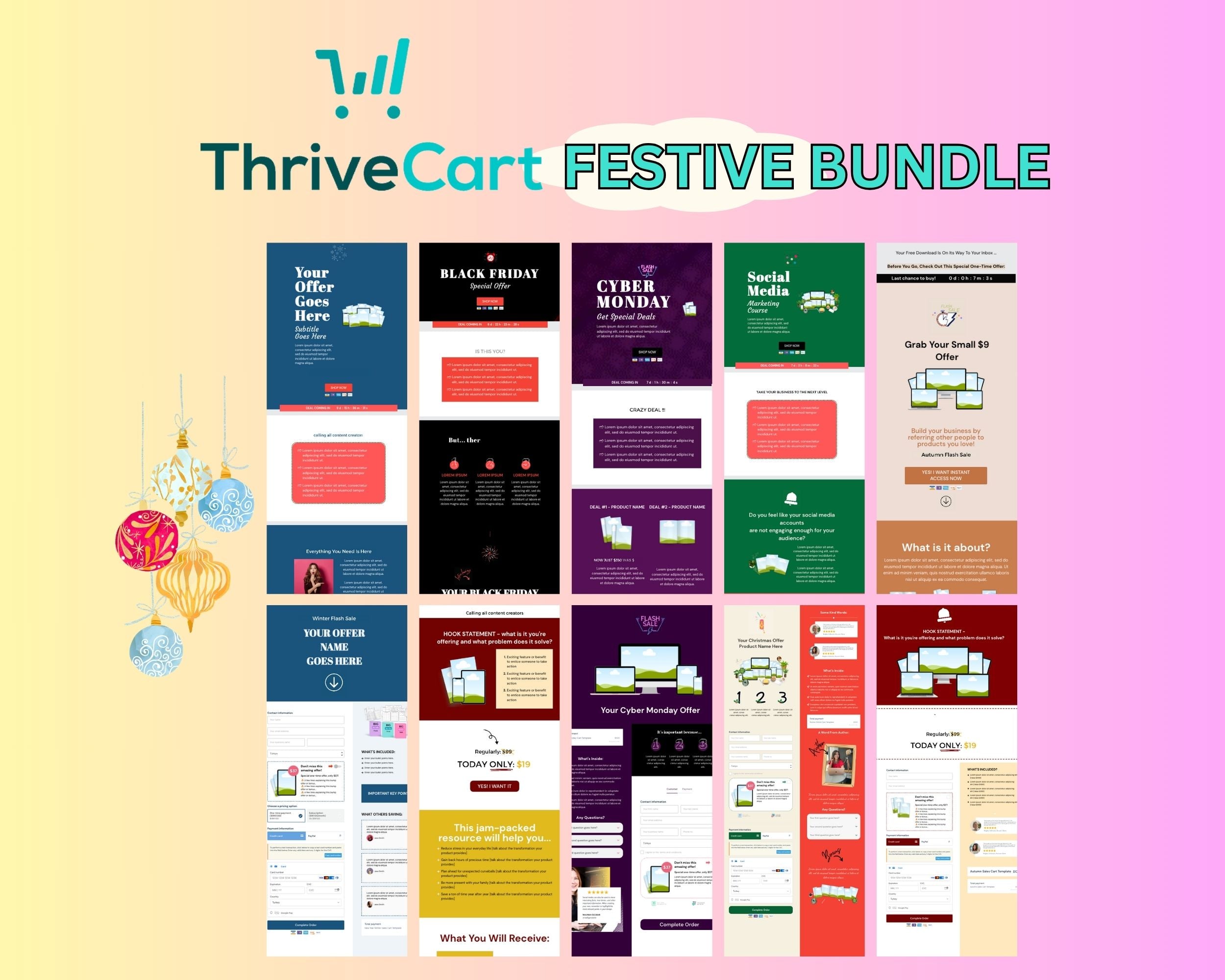 ThriveCart Festive Bundle Templates