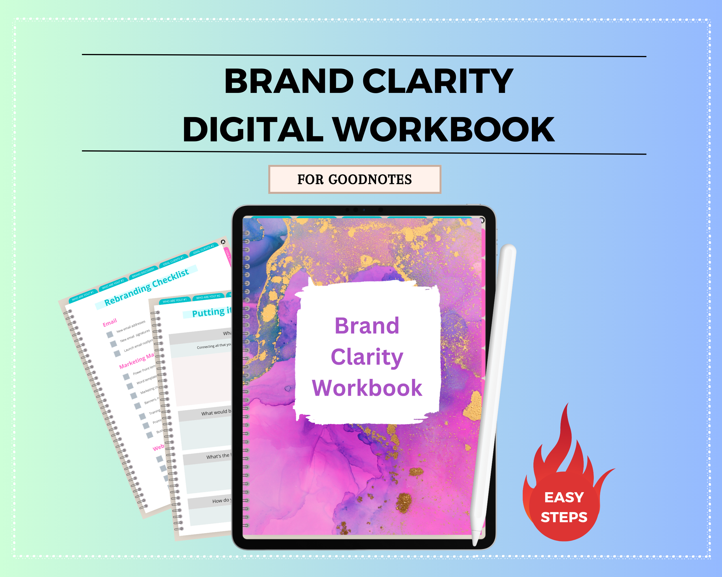 Brand Clarity Digital Workbook | Hyperlinked PDF | Suitable with Goodnotes & Notability