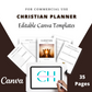 Editable Christian Planner in Canva | Commercial Use