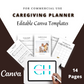 Editable Caregiver Planner in Canva | Canva Template Pack | Commercial Use