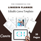 Editable LinkedIn Planner in Canva | Commercial Use