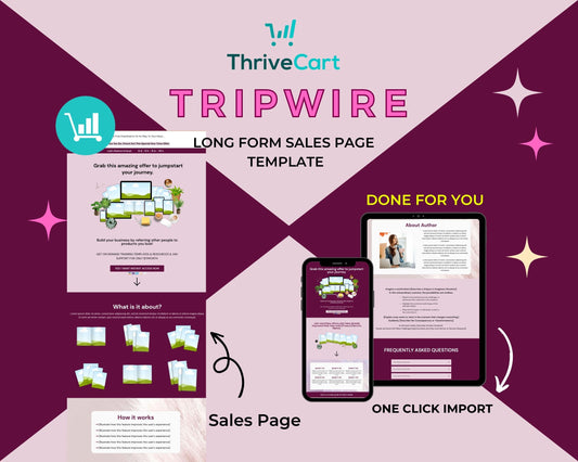 Tripwire Membership Sales Page Template in ThriveCart