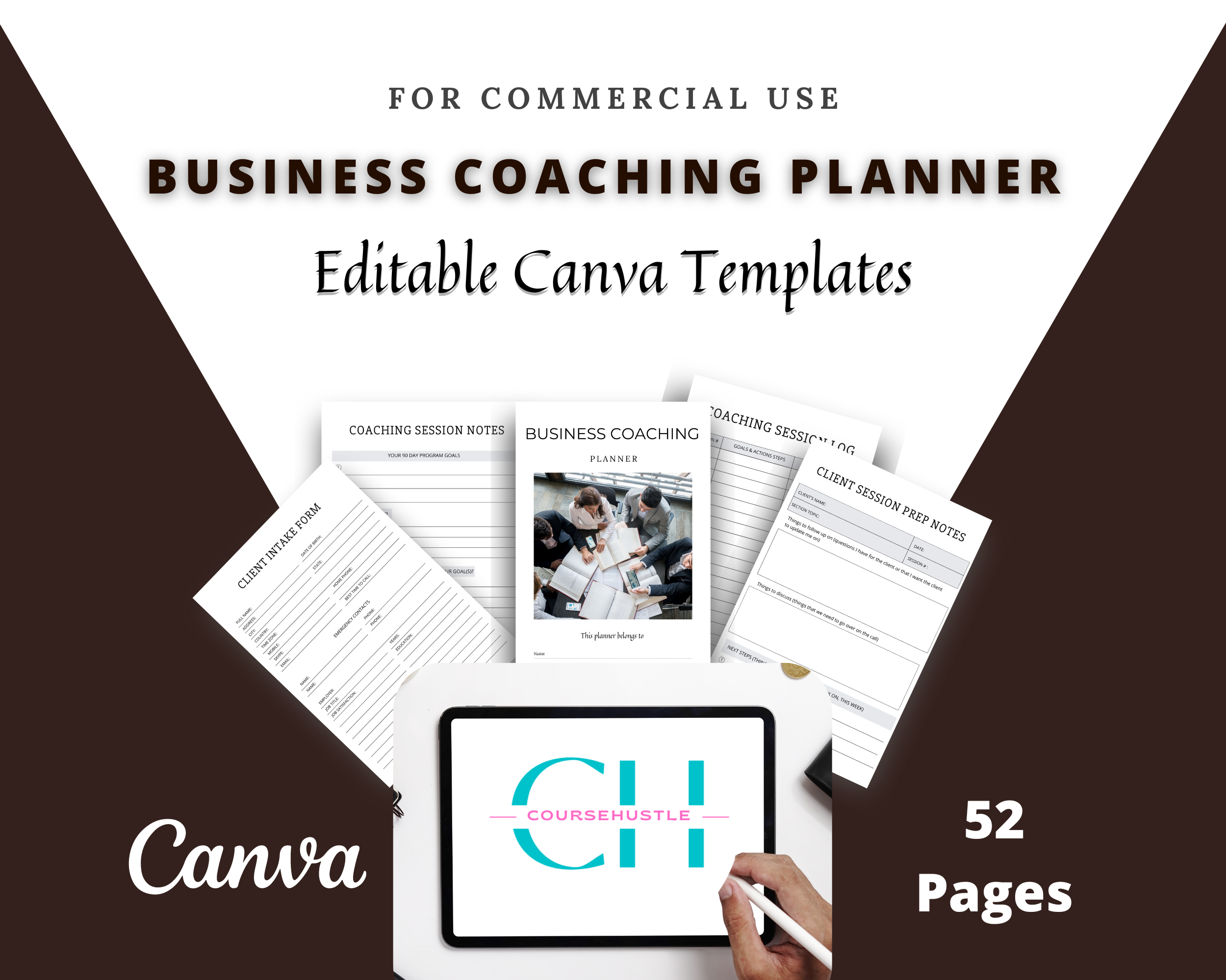 Editable Business Coaching Planner Template in Canva | Canva Template Pack | Business Coaching Template | Commercial Use