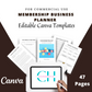Editable Membership Business Planner in Canva | Commercial Use