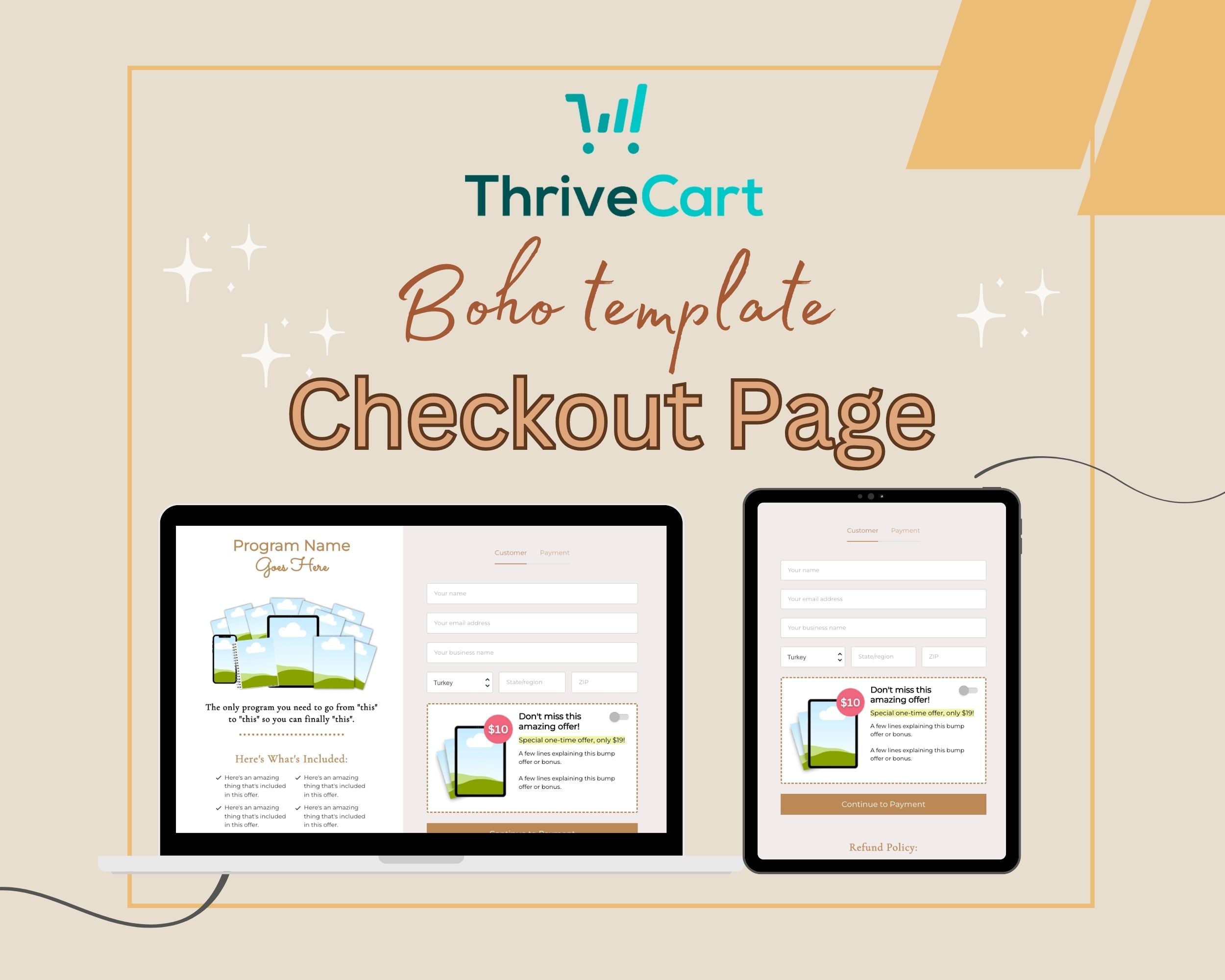 Boho ThriveCart Checkout Template