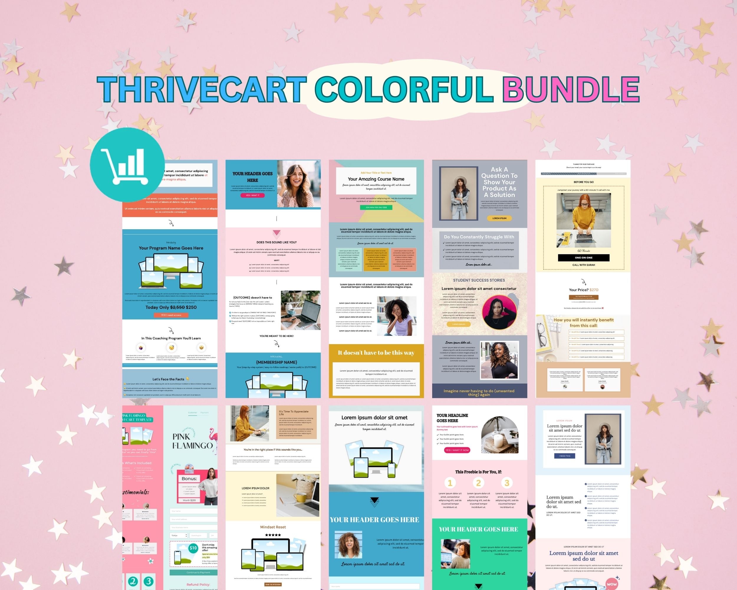ThriveCart Colorful Bundle Templates