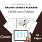 Editable Online Event Planner in Canva | Commercial Use