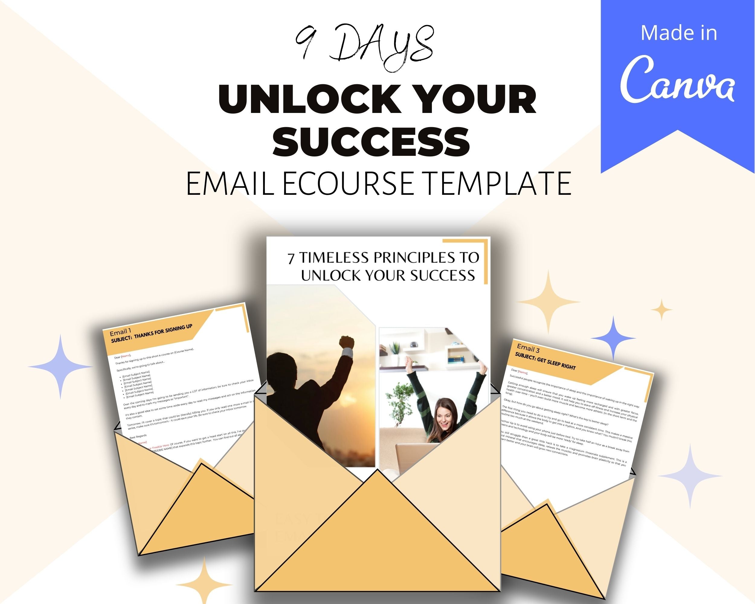 Editable 7 Timeless Principles To Unlock Your Success Emails | Newsletter Template