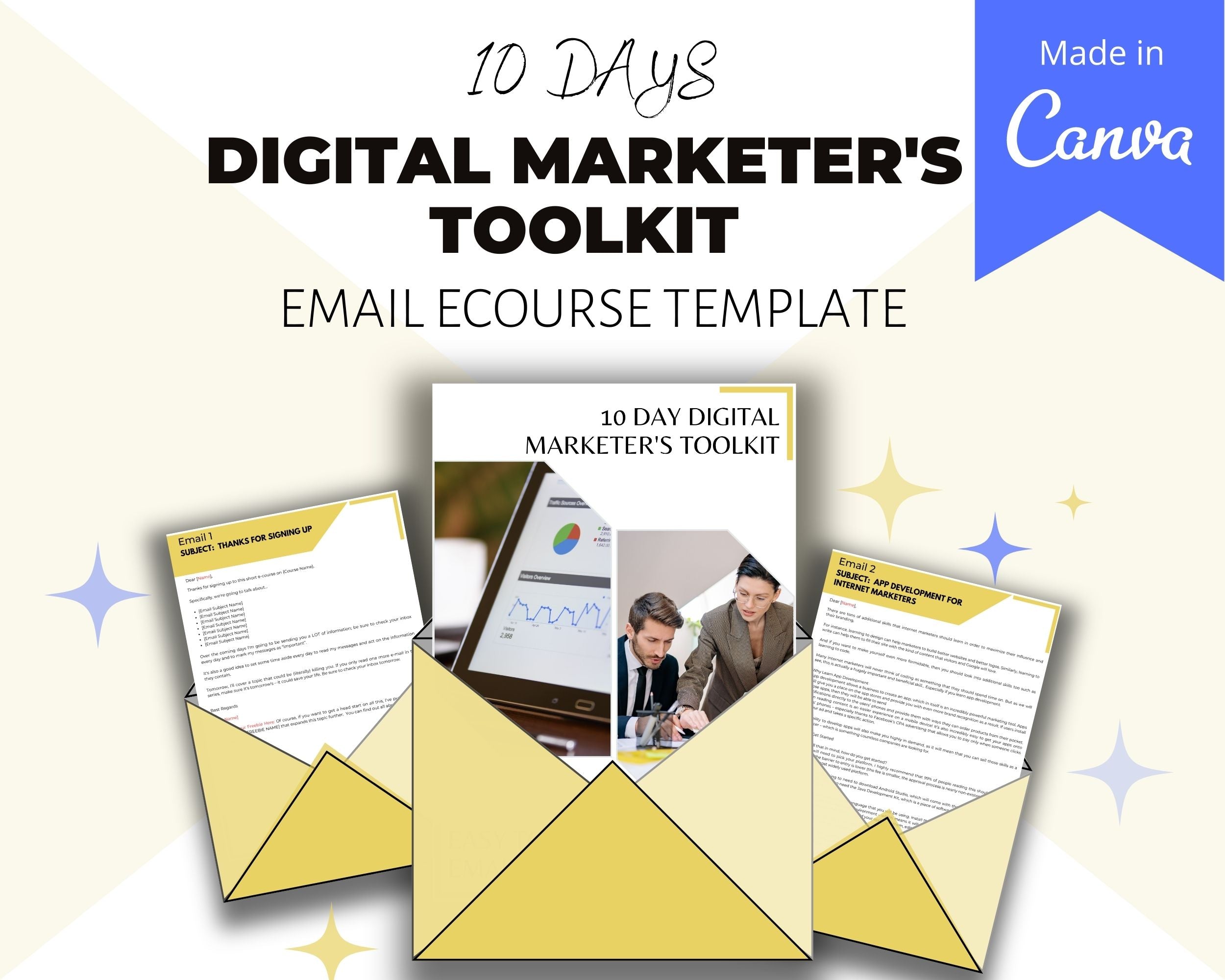 Editable 10 Day Digital Marketers Toolkit Emails | Rebrandable Newsletter