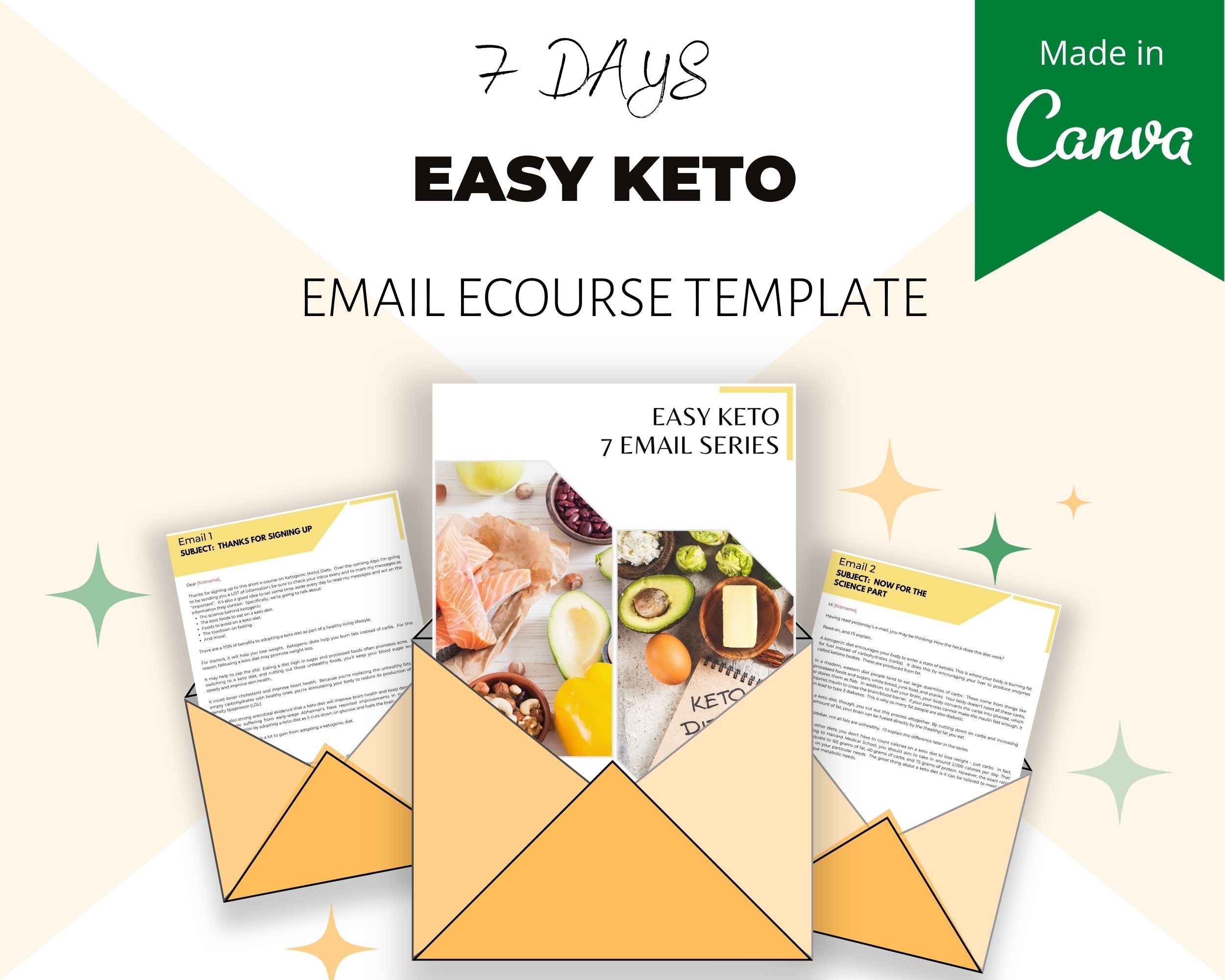 Editable Easy Keto Emails | Email eCourse Template