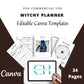 Editable Witchy Planner in Canva | Commercial Use