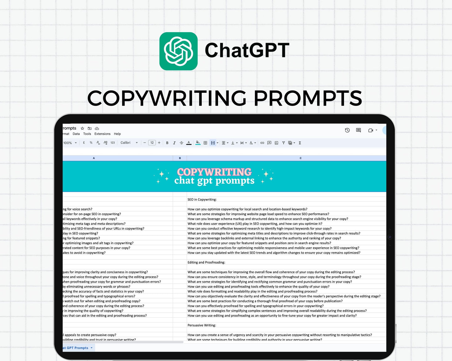 Chat GPT Copywriting Prompts