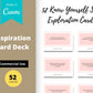 52 Know Yourself Self Exploration Cards | Canva Inspirational Cards | Commercial Use