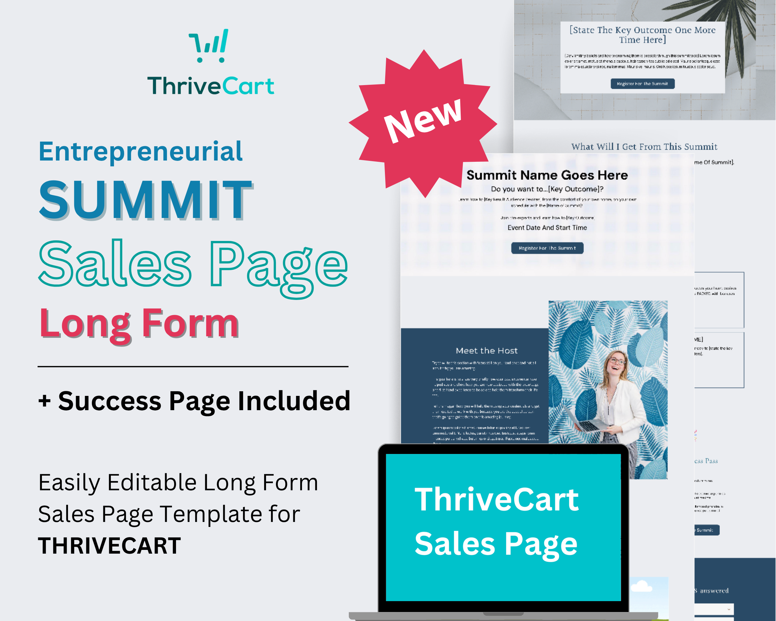 Entrepreneurial Summit Sales Page Template in ThriveCart