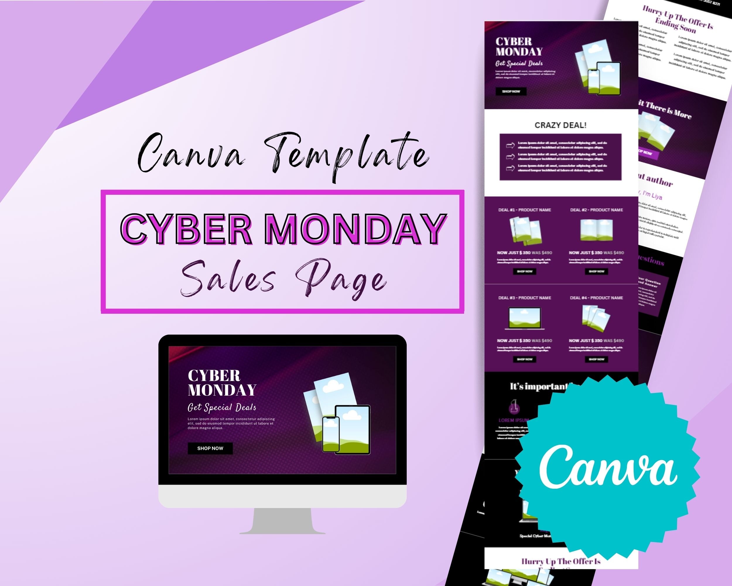 Cyber Monday Sales Page Template