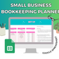 Small Business Bookkeeping Planner Google Spreadsheet | Simple Small Business Bookkeeping Planner Google Sheets
