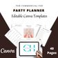 Editable Party Planner in Canva | Commercial Use