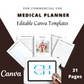 Editable Medical Planner in Canva | Commercial Use