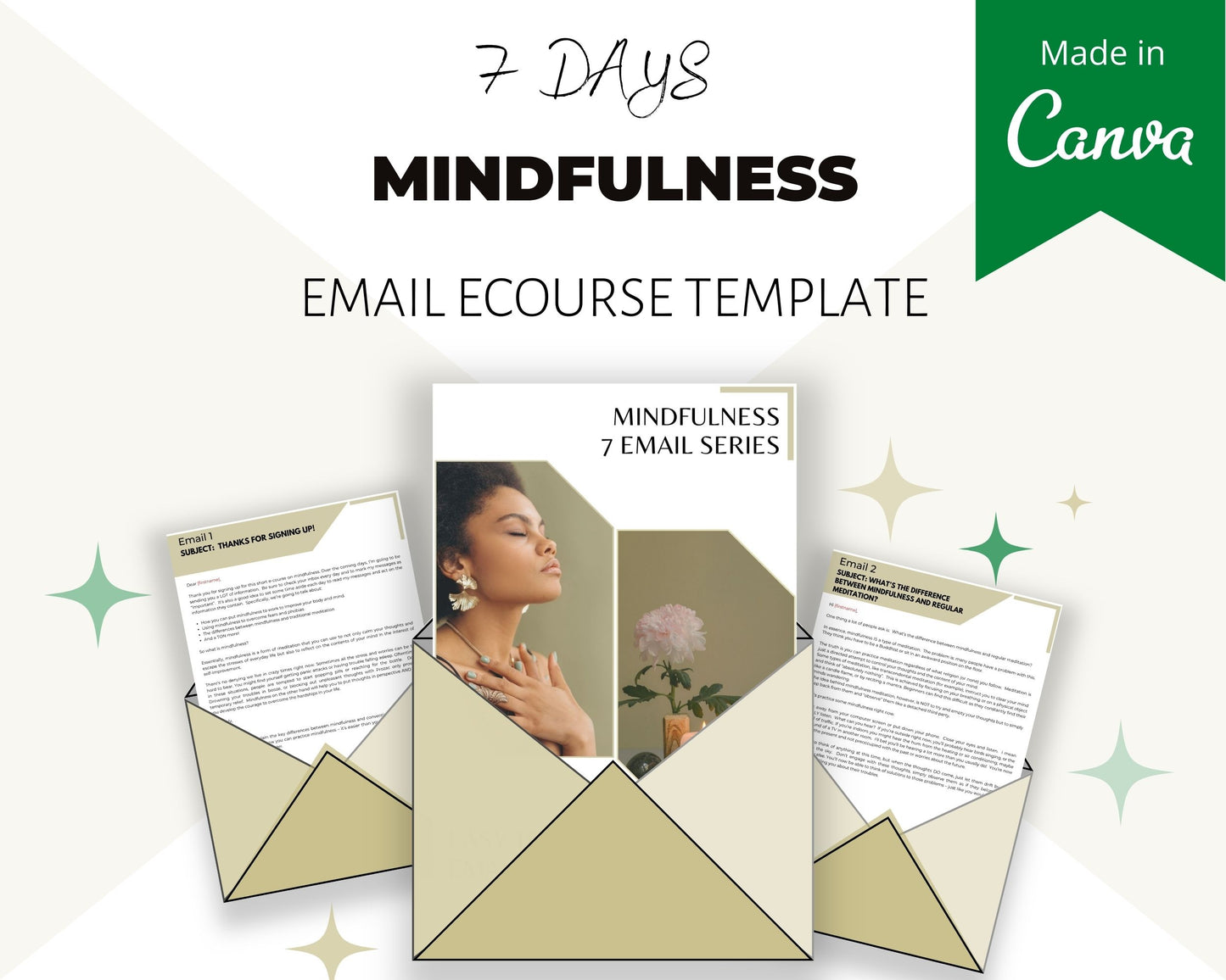 Mindfulness Emails | Done-for-You eCourse | Rebrandable Newsletter