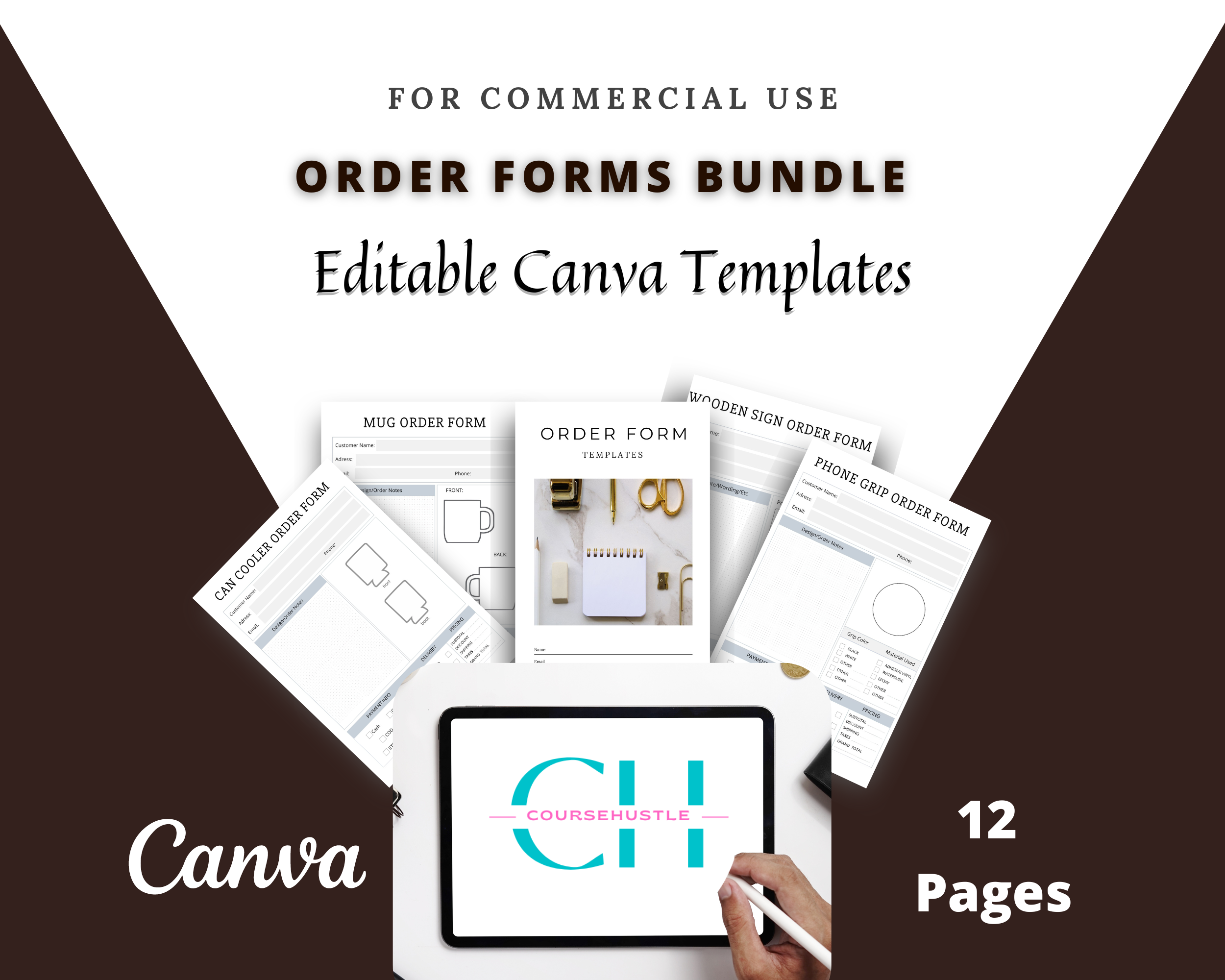 Editable Order Form Templates in Canva | Commercial Use