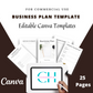 Editable Business Plan Template in Canva | Commercial Use