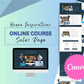 Ocean Online Course Canva Sales Page Template