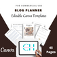 Editable Blog Planner Templates in Canva | Commercial Use
