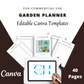 Editable Garden Planner in Canva | Commercial Use
