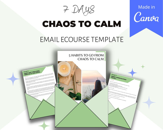 Editable 5 Habits to Go from Chaos to Calm Emails | Rebrandable Newsletter