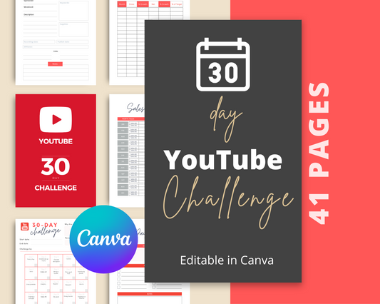 30 Day Of Starting a Youtube Challenge | Youtube Planner