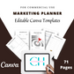 Editable Marketing Planner Templates in Canva | Commercial Use