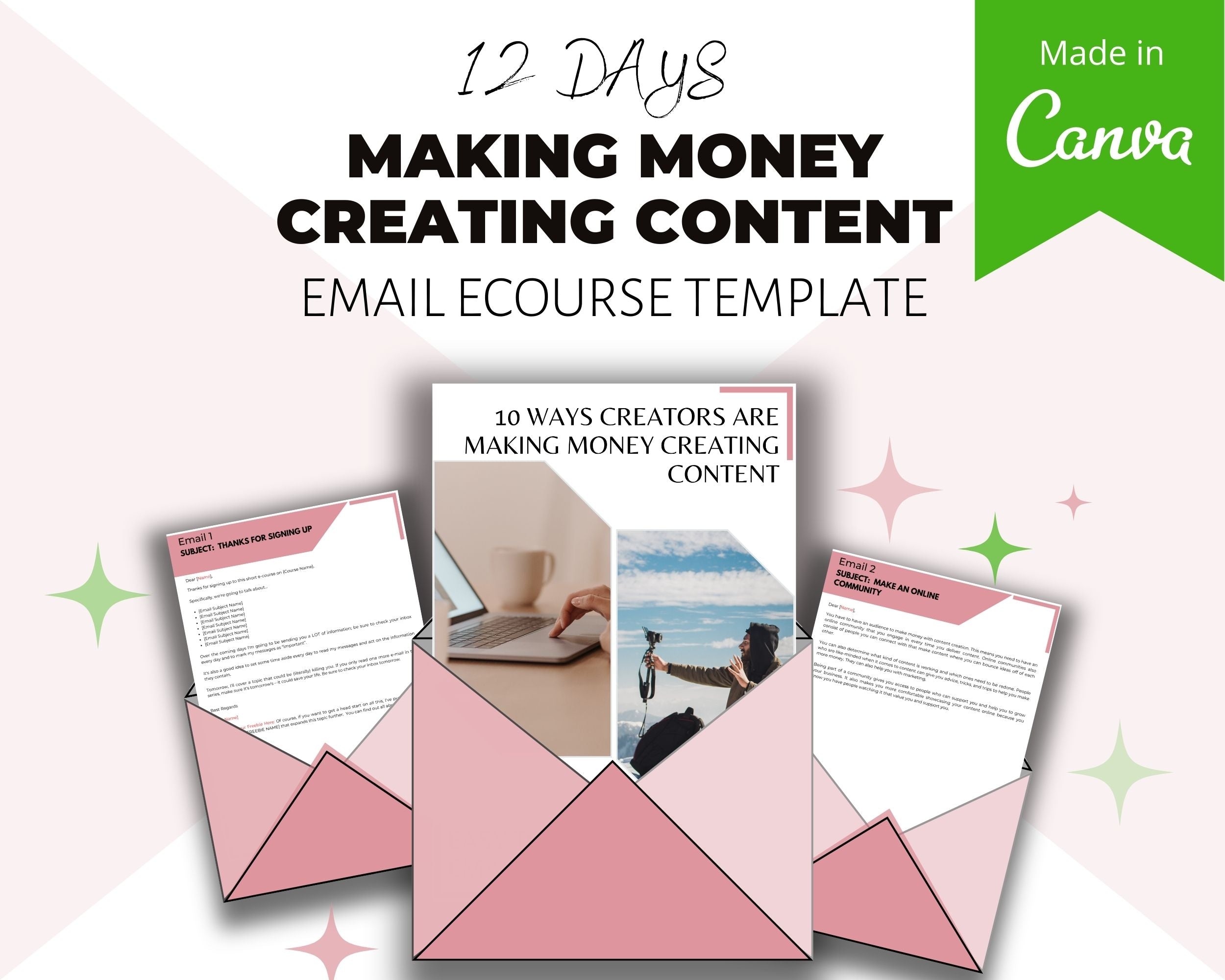 Editable 10 Ways Creators are Making Money Creating Content Emails | Newsletter Template