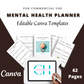 Editable Mental Health Therapy Planner in Canva | Commercial Use